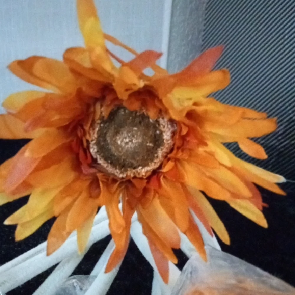 1 DOZ. Vibrant Orange & Yellow Gerber Daisy Faux Floral Accents